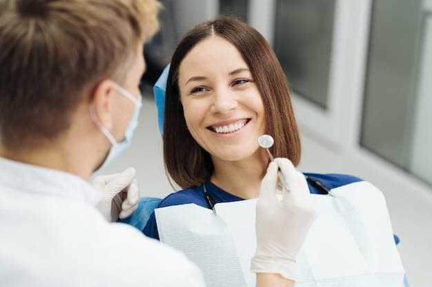 Smiling patient at dental clinic